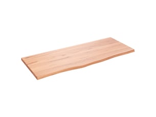 Comptoir de salle de bain, plan de travail marron clair 100x40x2 cm bois traité cf65815