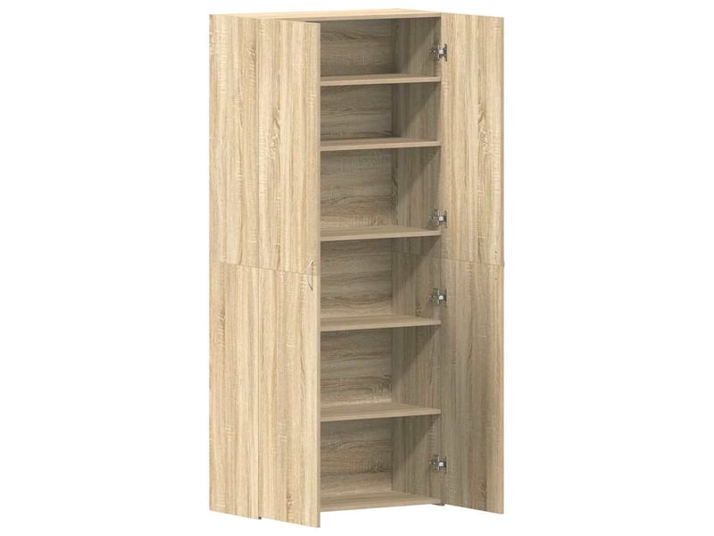  Meuble à chaussure, cabinet à chaussures 80x35.5x180 cm bois d'ingénierie shl5489  - Conforama E