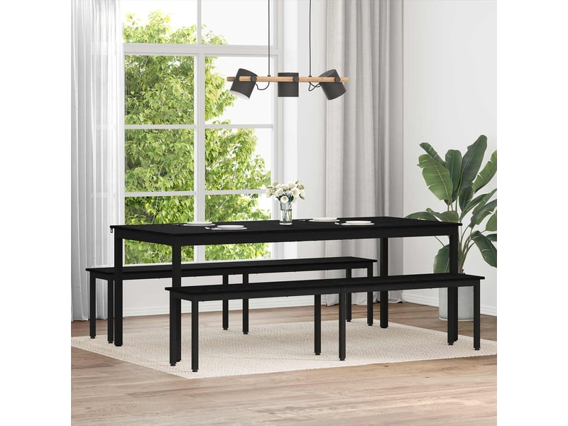  Banc d'entrée, banc d'intérieur chêne noir 200x35x45 cm bois d'ingénierie  - Conforama B