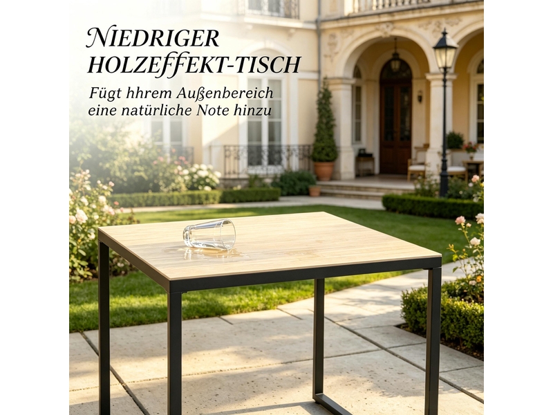  Canapé sectionnel d'extérieur - gris foncé - ensemble 3 pièces - canapé en l pour 5 personnes 183x183x72cm - Conforama E