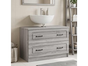 Meuble sous lavabo de salle de bain utrecht sonoma gris cf64939