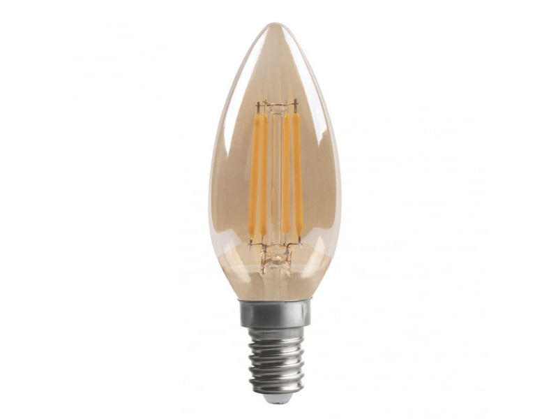  Ampoule led filament fabrilamp filamen vela e14 4 w 330 lm 2700 k ambre ø 35 mm dimmable 141322146 - Conforama C