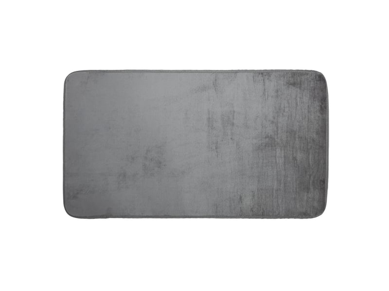  Tapis uni en flanelle flanou 60x110cm gris  - Conforama A