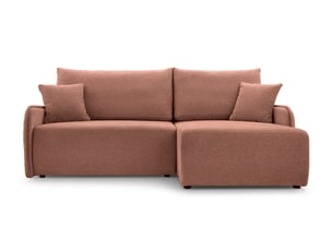 Canapé d'angle réversible convertible CASANOVA  3 places Tissu Terracotta