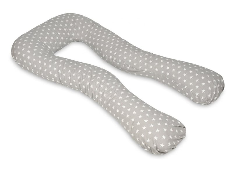  Coussin à usages multiples étoiles blanches sur fond gris 42004327 - Conforama A