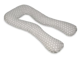 Coussin à usages multiples étoiles blanches sur fond gris