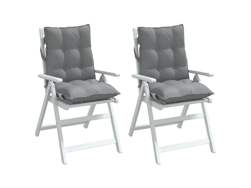 Lot de 2 coussins d'extérieur, coussins de chaise gris 100 x 50 x 7 cm cf56393  - Conforama D