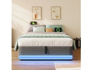 Sommier coffre 90x200 cm OKWISH épaisseur 32 cm vendu sommier coffre, sans matelas