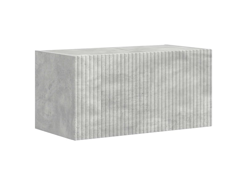  Ensemble de meuble tv - banc tv - meuble de rangement mural 4 pcs gris béton bois d'ingénierie  - Conforama E