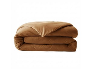 Housse de couette 140x200 cm percale de coton havane