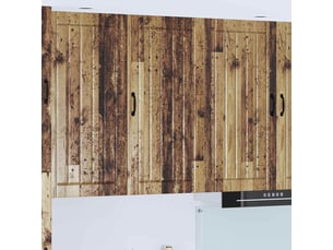 Meuble mural de cuisine, armoire de cuisine bois ancien 50x31x100cm shl2593