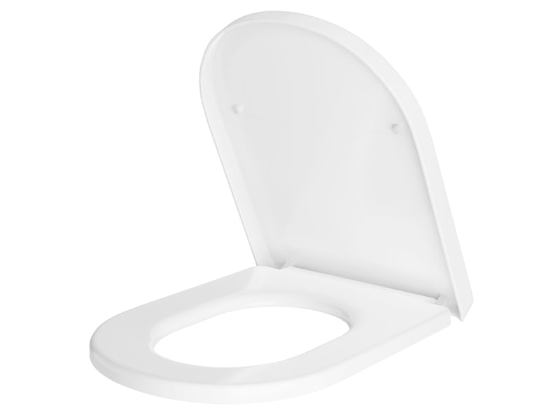  Abattant wc universel forme d blanc, polypropylène double solide anti-décoloration, charnières sécurisées, nettoyage facile, install PTH_33B6TYYM - Conforama A