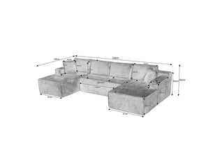 Canapé modulable, canapé de salon, pour salon, en velours tricoté, assise profonde, usage quotidien, sans structure