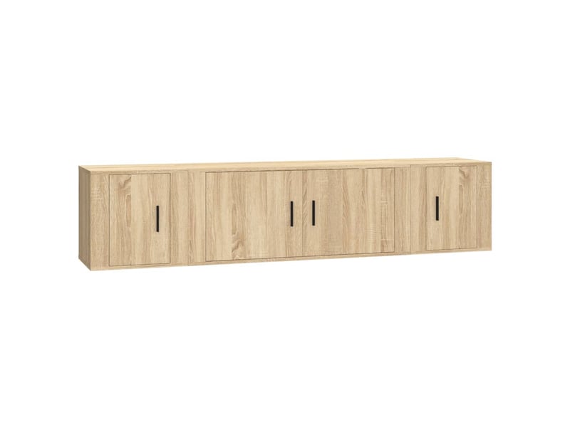  Ensemble de meubles tv 3 pcs chêne sonoma bois d'ingénierie shl33979  - Conforama A