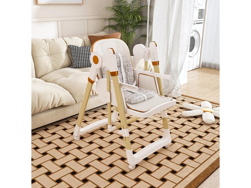  Chaise haute 2 en 1 pour bébé pliable et réglable en hauteur, blanc W1198P480181 - Conforama B