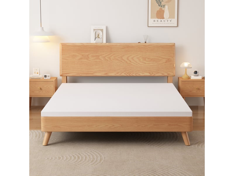  Matelas 140x200 cm - épaisseur 5 cm, soutien h3, housse lavable, fermeture zippée, cœur en mousse de polyuréthane qx, certifié oeko-tex, blanc Luxe haut de gamme - Conforama E