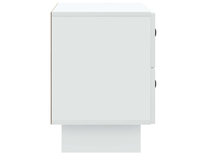  Table de chevet - cabinet de chevet - table de nuit blanc 62 x 34,5 x 47,5 cm bois d'ingénierie  - Conforama E