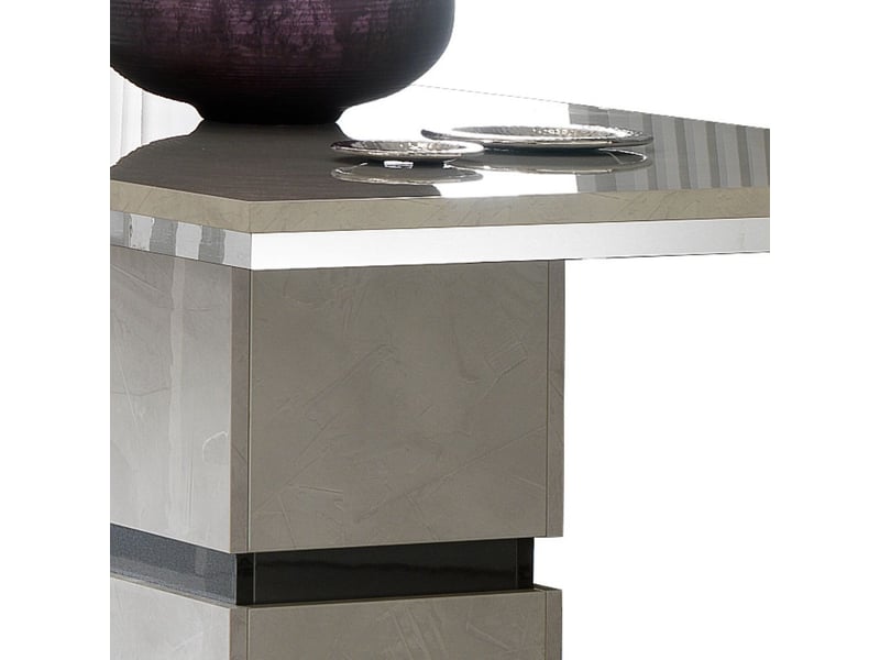  Table rectangulaire pied central aspect ciment et anthracite - libeccio LIBECCIO - Conforama D