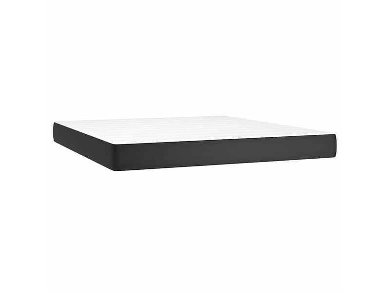  Matelas de lit à ressorts ensachés fermeté moyenne noir 160x200x20cm similicuir  - Conforama A