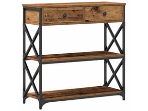 Table console - table d'appoint - table d' entrée avec tiroir bois ancien 75 x 28 x 75 cm