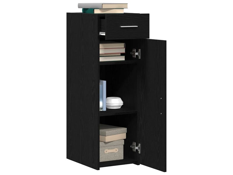  Buffet - bahut - meuble de rangement avec tiroir chêne noir 30 x 42,5 x 93 cm  - Conforama C