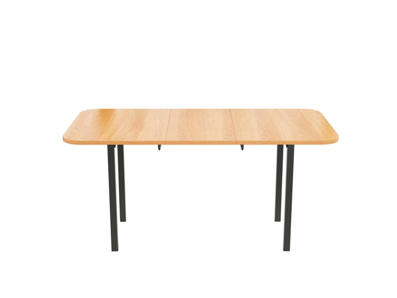  Table à manger extensible 120-160 cm bois pieds métal style minimaliste  - Conforama A