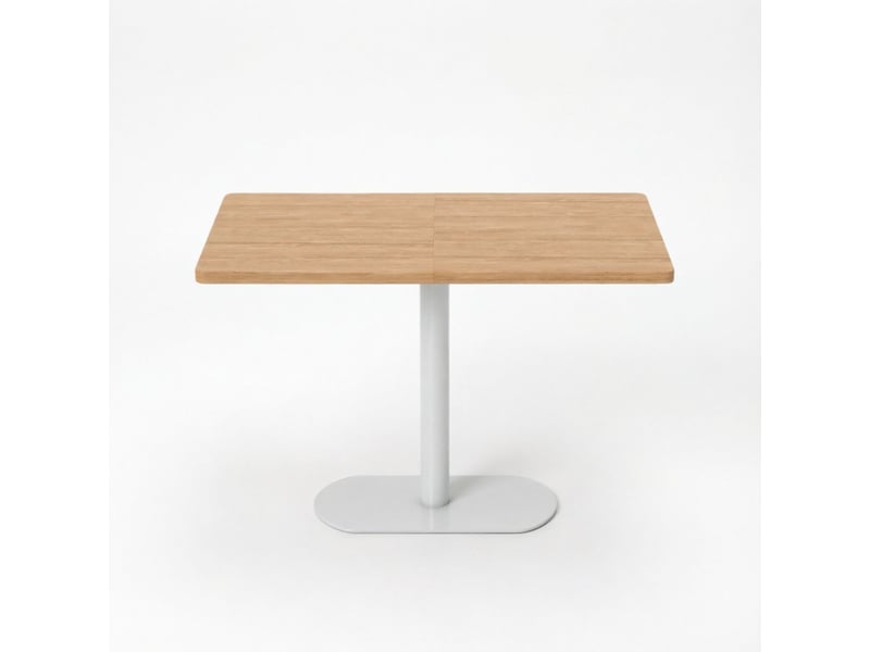 Table de cuisine plateau épais format rectangulaire 6 places pieds stables chêne blanc - Conforama A