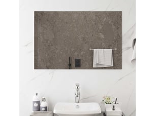 Miroir de salle de bain, miroir de toilette led transparent 90 x 60 cm verre trempé cf62634