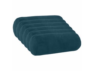 Lot de 6 coussins avec oreiller, coussins décoratifs heerlen bleu velours cf50806