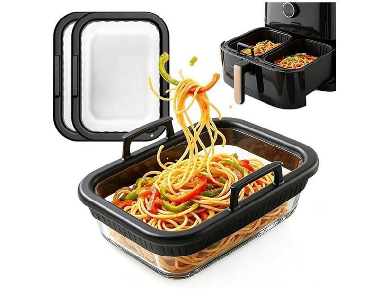 Plat cuisson verre resistant four a air chaud double zone lot de 2 poignées silicone amovibles 395393_AADEJ67992_6_DROPFR - Conforama A