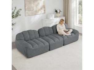 Canapé modulaire 4 places avec ottomane - assise profonde 366 x 165 cm, sans structure rigide