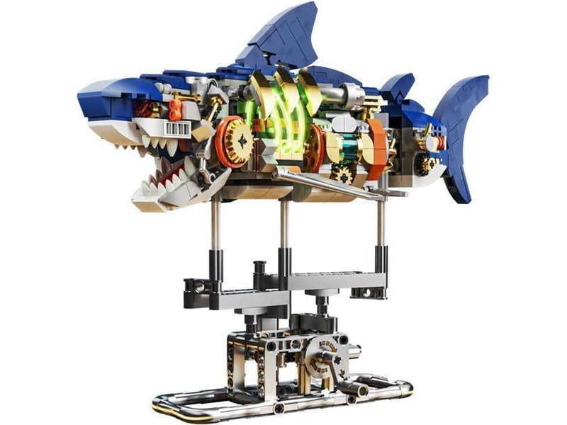  Maquette requin mecanique 687 pieces abs avec led verte et socle 151498_AAACD02191_6_DROPFR - Conforama A