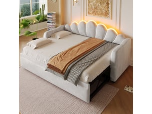 Lit banquette 90x200 cm <strong>SAPGAKS</strong> <strong></strong> coloris gris
