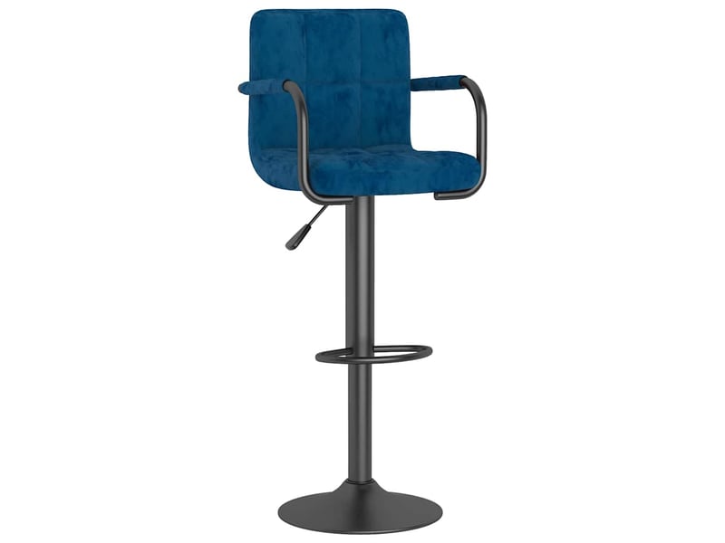  Lot de 2 tabouret de bar, chaise de bar bleu velours shl75047  - Conforama C