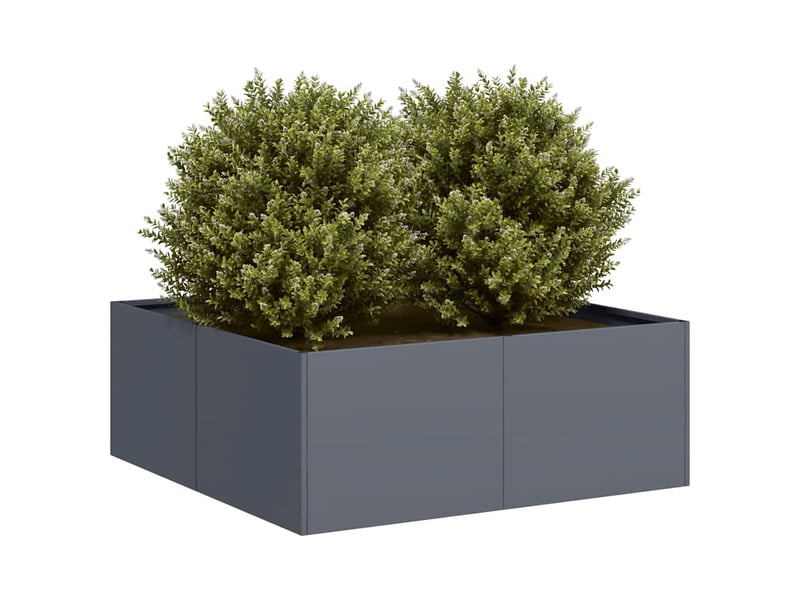  Jardinière - bac à fleurs anthracite 80x80x30 cm acier  - Conforama B
