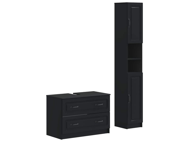 Ensemble de 2 meubles de salle de bain utrecht noir cf63216 - Conforama A
