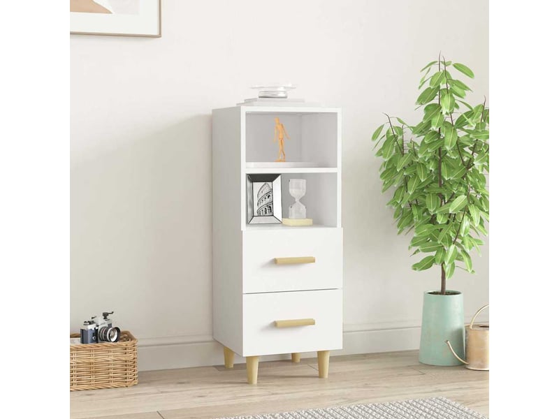  Buffet - bahut - meuble de rangement blanc 34,5x34x90 cm bois d'ingénierie  - Conforama B