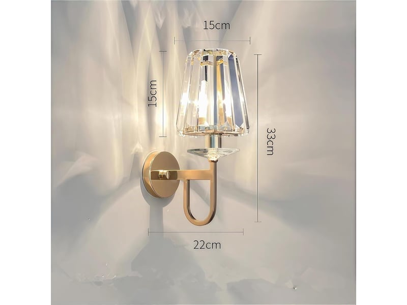  Lampe murale led cristal trapézoïdal lumières de nuit moderne simplicité créativité  - Conforama E