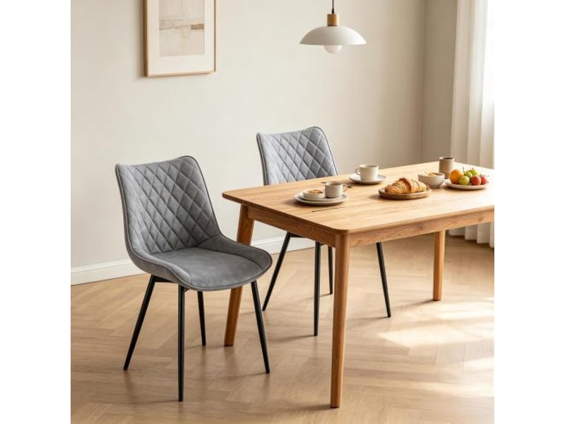  Chaise d'appoint moelleuse rembourrée - lot de 2, chaise d'accent unique pour salon, salle à manger ou bureau  - Conforama B