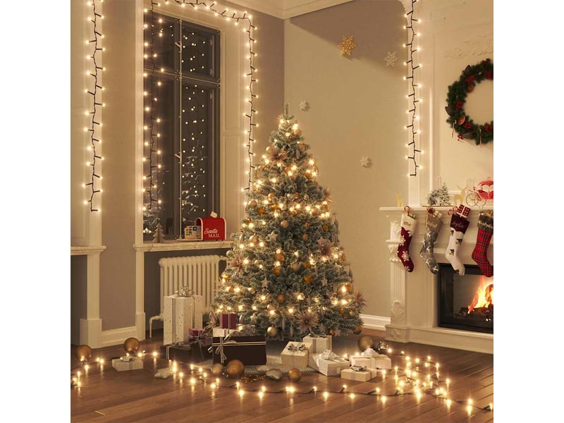 Guirlande à led, éclairage de noël compacte avec 2000 led blanc chaud 45 m pvc cf62273 - Conforama B