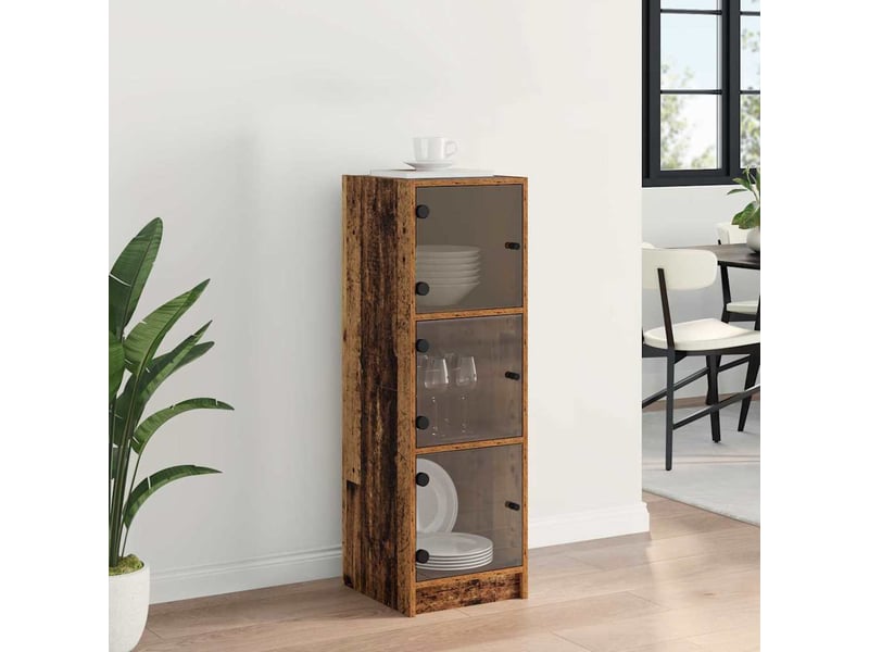  Buffet - haut armoire bois ancien 35 x 37 x 109 cm bois d'ingénierie  - Conforama D