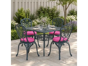 Lot de 4 coussins de siège, coussins d'assise soest 100 % polyester rose cf60494