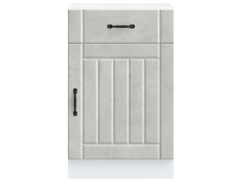  Meuble de rangement, armoire de cuisine lucca gris béton bois ingénierie shl1825  - Conforama D