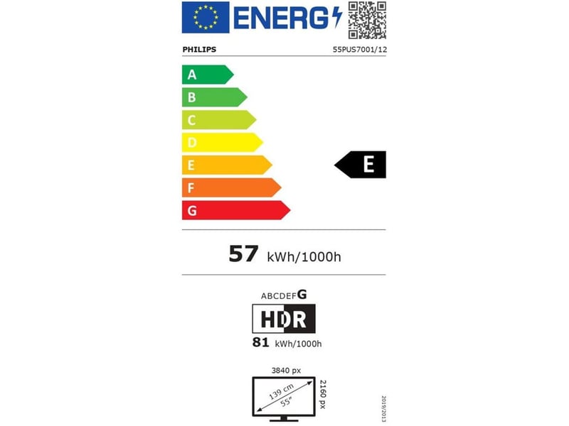  Tv led 55 pouces 4k uhd smart hdr10+ wifi 3 hdmi 139 cm 55PUS7001 - Conforama D