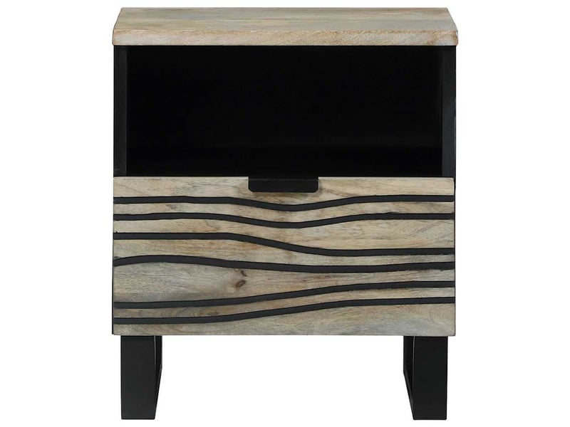  Lot de 2 table de chevet, table de nuit blanc 40 x 33 x 46 cm bois d'ingénierie shl6322  - Conforama D