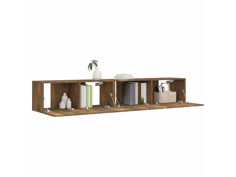  Ensemble de meubles tv 2 pcs chêne fumé bois d'ingénierie shl47111  - Conforama C