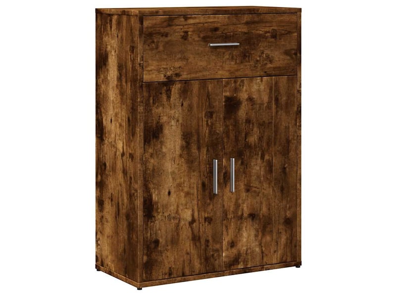  Buffet - bahut - meuble de rangement chêne fumé 60x30x84 cm bois d'ingénierie  - Conforama A