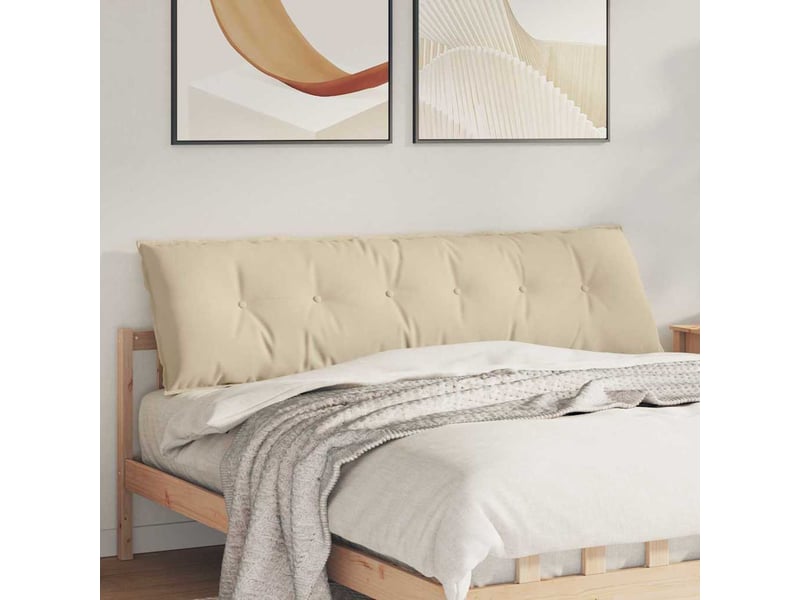 Coussin de dos, coussin de dossier crème 180 x 50 cm tissu en microfibre cf54624 - Conforama B