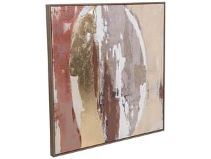 Tableau peint à la main avec cadre en bois doré 103x4x103h cm
