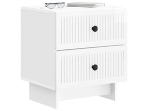 Table de chevet 2 pièces blanc brillant 43 x 34,5 x 47,5 cm